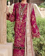 Crimson Khaddar Suit- Pakistani Winter Dress