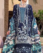 Elaf Navy Khaddar Suit- Pakistani Winter Clothing