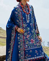 Elan Royal Blue Lawn Suit- Pakistani Lawn Dress