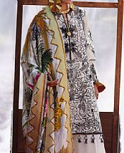 Elan White/Black Lawn Suit- Pakistani Lawn Dress