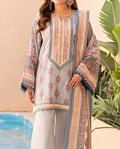 Ellena Light Grey Lawn Suit- Pakistani Designer Lawn Suits