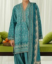 Ellena Teal Lawn Suit- Pakistani Designer Lawn Suits