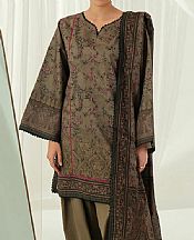 Ellena Greyish Brown Lawn Suit- Pakistani Lawn Dress