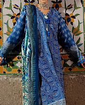 Ellena Blue Lawn Suit- Pakistani Designer Lawn Suits