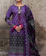 Ellena Purple/Black Lawn Suit- Pakistani Lawn Dress