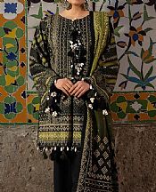 Ellena Black/Olive Lawn Suit- Pakistani Lawn Dress