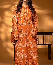 Ellena Bright Orange Lawn Suit (2 Pcs)- Pakistani Lawn Dress