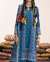 Ellena Denim Blue Lawn Suit- Pakistani Designer Lawn Suits