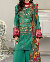 Ellena Emerald Green Lawn Suit- Pakistani Designer Lawn Suits