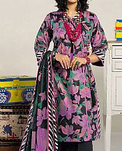 Ellena Purple/Black Lawn Suit- Pakistani Lawn Dress