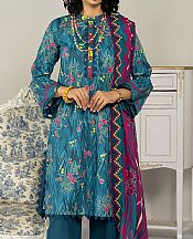 Ellena Teal Lawn Suit- Pakistani Designer Lawn Suits