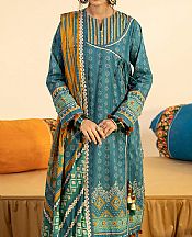 Ellena Teal Lawn Suit- Pakistani Designer Lawn Suits