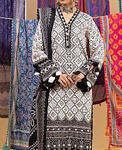 Ellena White/Black Lawn Suit- Pakistani Lawn Dress