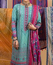 Ellena Turquoise Lawn Suit- Pakistani Designer Lawn Suits