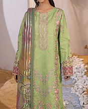 Ellena Tan Green Lawn Suit- Pakistani Lawn Dress