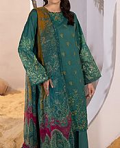 Ellena Dark Teal Lawn Suit- Pakistani Designer Lawn Suits