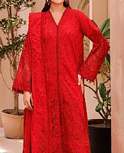 Ellena Red Lawn Suit- Pakistani Lawn Dress