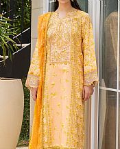 Ellena Peach Lawn Suit- Pakistani Designer Lawn Suits