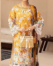 Ellena Mustard Lawn Suit- Pakistani Lawn Dress