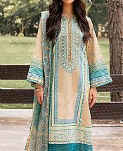 Ellena Beige Lawn Suit- Pakistani Designer Lawn Suits
