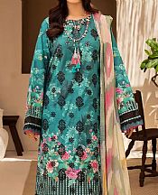 Ellena Teal Lawn Suit- Pakistani Designer Lawn Suits