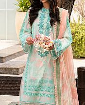 Ellena Aqua Lawn Suit- Pakistani Designer Lawn Suits