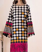 Ivory/Black Khaddar Kurti- Pakistani Winter Clothing