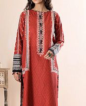 Ellena Vermilion Red Khaddar Kurti- Pakistani Winter Dress