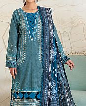 Light Turquoise Khaddar Suit- Pakistani Winter Dress