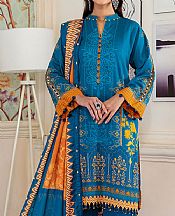 Denim Blue Khaddar Suit- Pakistani Winter Dress