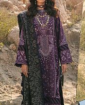 Ellena Purple Khaddar Suit- Pakistani Winter Dress