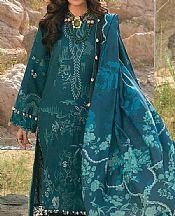 Ellena Teal Khaddar Suit- Pakistani Winter Dress