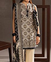 Ellena Ivory/Black Lawn Suit- Pakistani Designer Lawn Suits