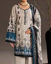 Ellena Off White/Black Lawn Suit- Pakistani Designer Lawn Suits