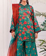 Ellena Teal Lawn Suit- Pakistani Lawn Dress