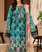 Ellena Teal Lawn Suit- Pakistani Designer Lawn Suits