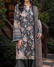 Ellena Dark Grey Lawn Suit- Pakistani Designer Lawn Suits