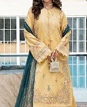 Ellena Sand Gold Lawn Suit- Pakistani Lawn Dress