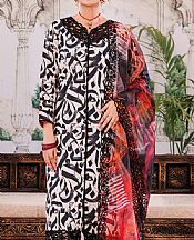 Ellena Black/Off White Lawn Suit- Pakistani Designer Lawn Suits