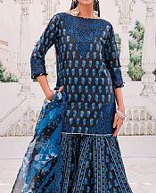 Ellena Black/Blue Lawn Suit- Pakistani Designer Lawn Suits