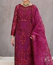 Egg Plant Organza Suit- Pakistani Chiffon Dress