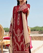 Maroon Lawn Suit- Pakistani Designer Lawn Dress