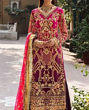Magenta/Indigo Chiffon Suit- Pakistani Designer Chiffon Suit