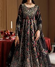 Emaan Adeel Black Chiffon Suit- Pakistani Designer Chiffon Suit
