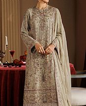 Emaan Adeel Fawn Chiffon Suit- Pakistani Chiffon Dress