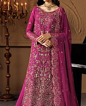 Emaan Adeel Hot Pink Chiffon Suit- Pakistani Designer Chiffon Suit