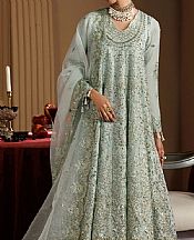 Emaan Adeel Light Turquoise Organza Suit- Pakistani Chiffon Dress