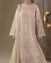 Emaan Adeel Peach Chiffon Suit- Pakistani Chiffon Dress
