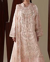 Emaan Adeel Light Pink Chiffon Suit- Pakistani Designer Chiffon Suit