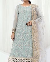 Emaan Adeel Light Turquoise Organza Suit- Pakistani Designer Chiffon Suit